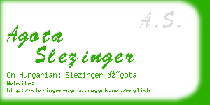 agota slezinger business card